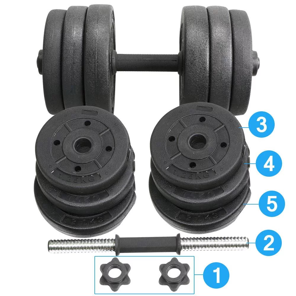 Adjustable Dumbbell Free Weight Set, Black C70302