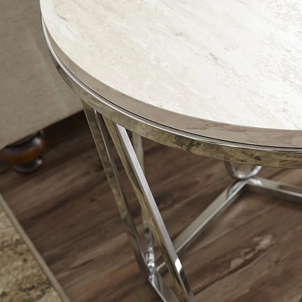Faux Stone Round Side Table A50502