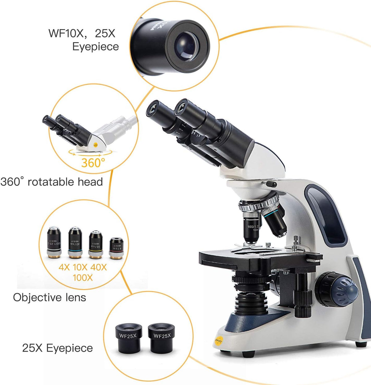 Binocular Compound Microscope with 5.0 mp Camera A742