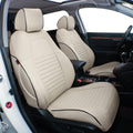 Custom Fit Full Set Car Seat Covers Leatherette Beige W60064