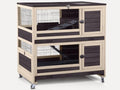 Grey Guinea Pig Cage with Wheels and 6 Access Doors B1667