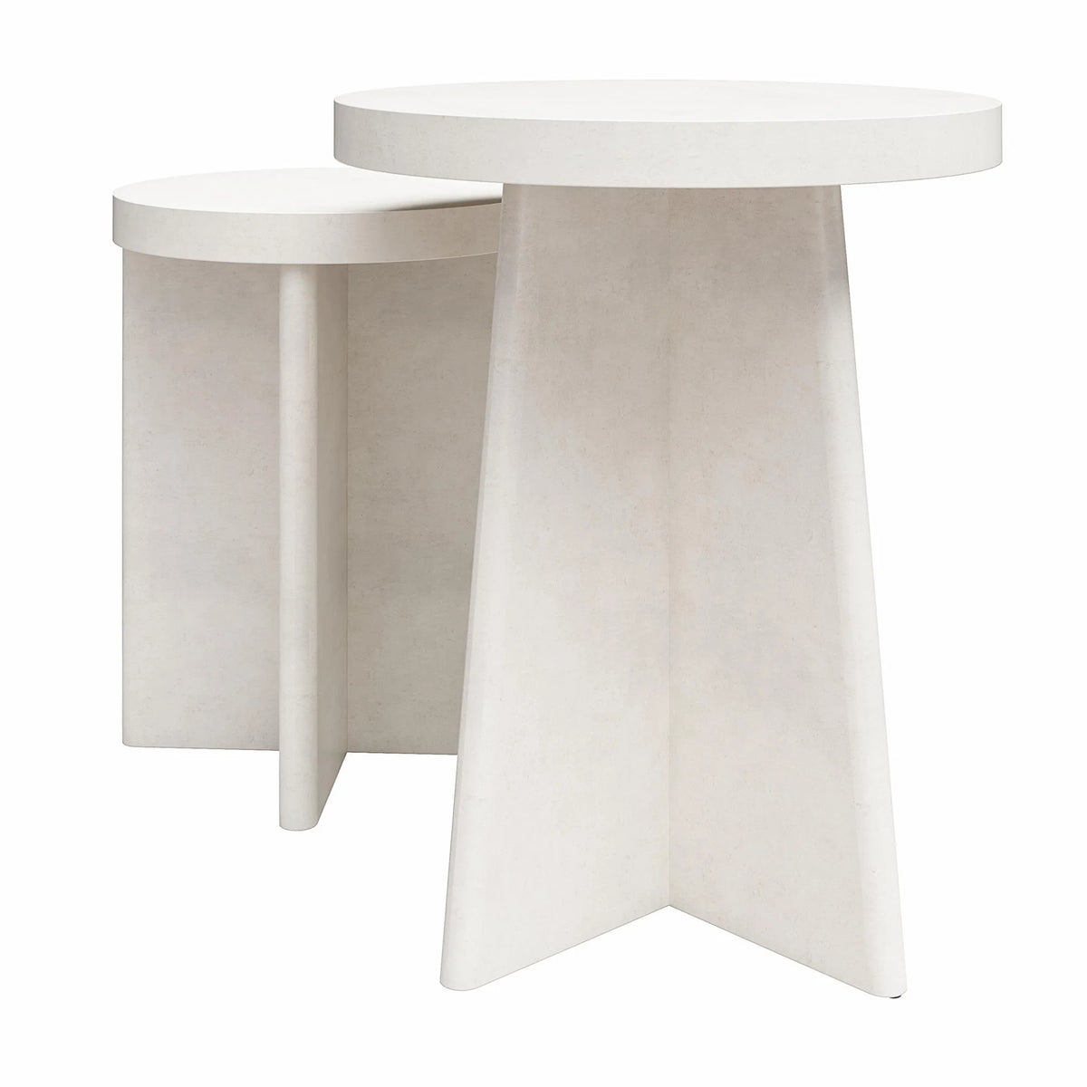 Round End Tables, Set of 2, Plaster K192903