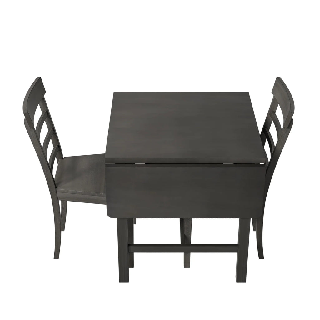 5-Piece Wood Drop Leaf Dining Table Set with 4 Chairs O22245