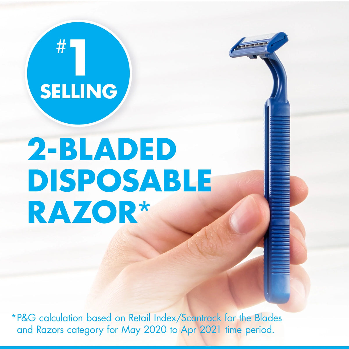 Blue 12 Count Disposable Razors V449