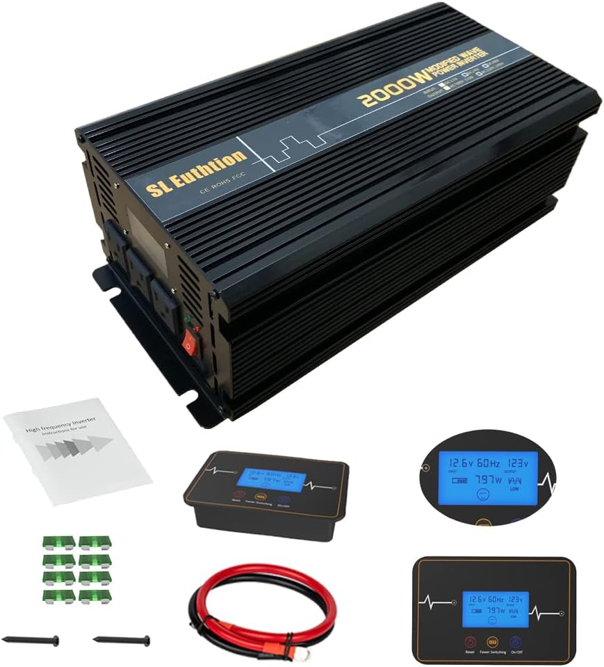 3000W Power Inverter 12V DC to 120V AC with LCD Display USB Port N135