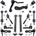 14PC Front Steering Idler Arm Pitman Arm Tie Rods Sway Bars Ball Joints G603