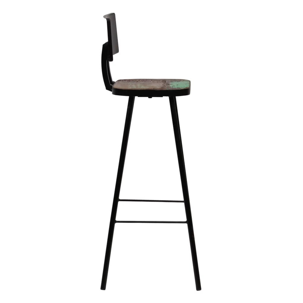 Solid Reclaimed Wood Bar Stools 4 pcs G337587
