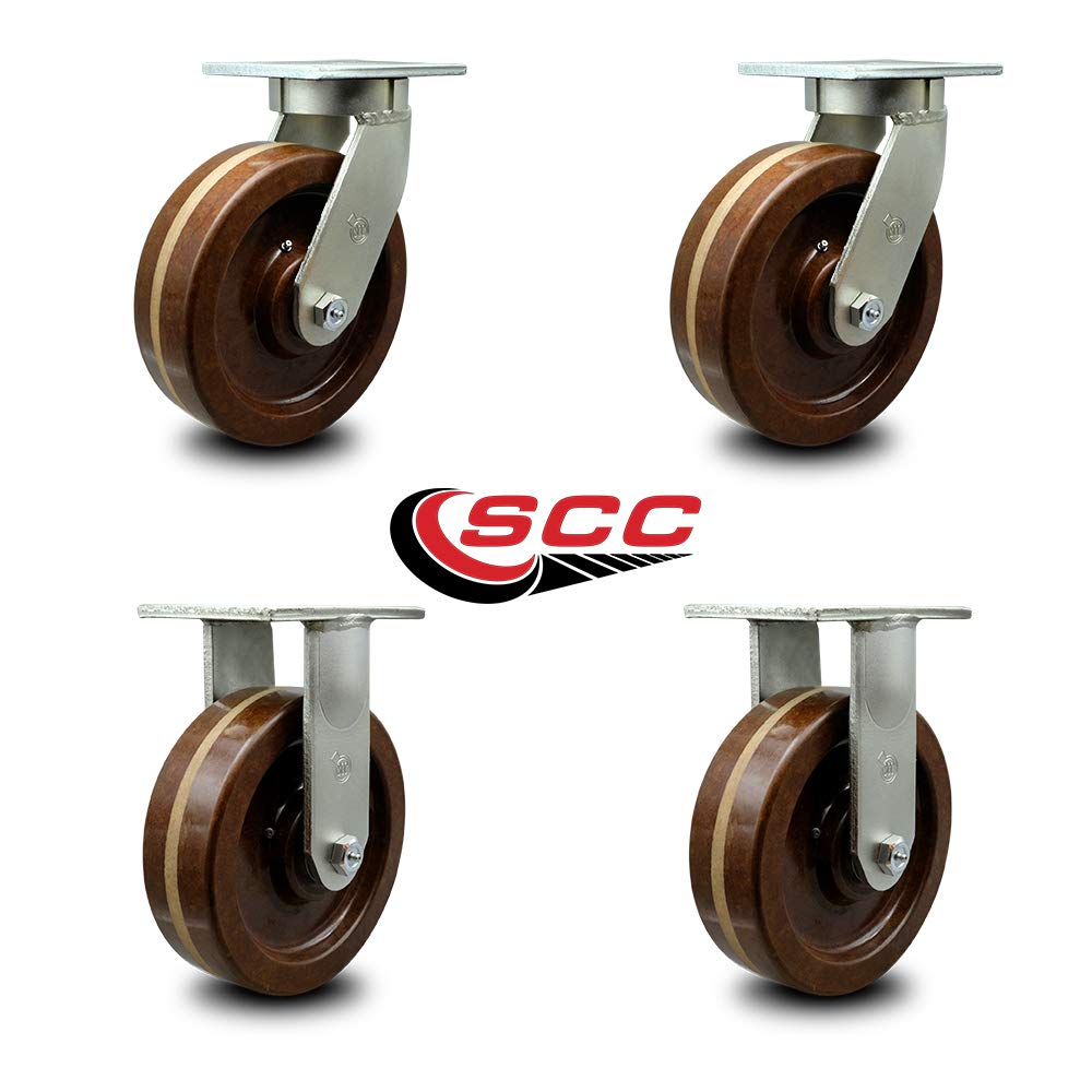 8” x 3” High Temperature Phenolic Swivel Caster O640