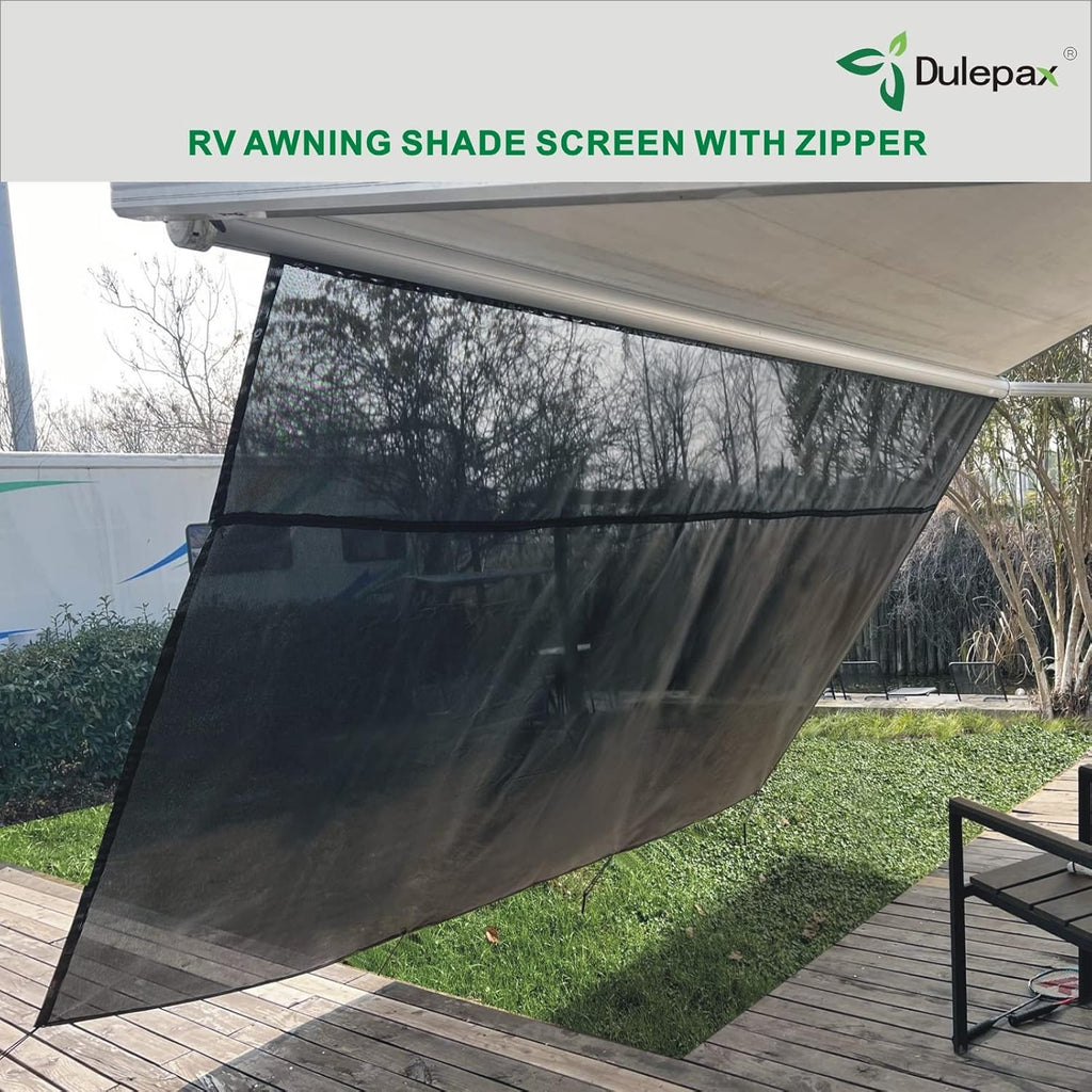 RV Awning Shade Screen with Zipper 8'X10'3'' Universal with Complete Kits V253