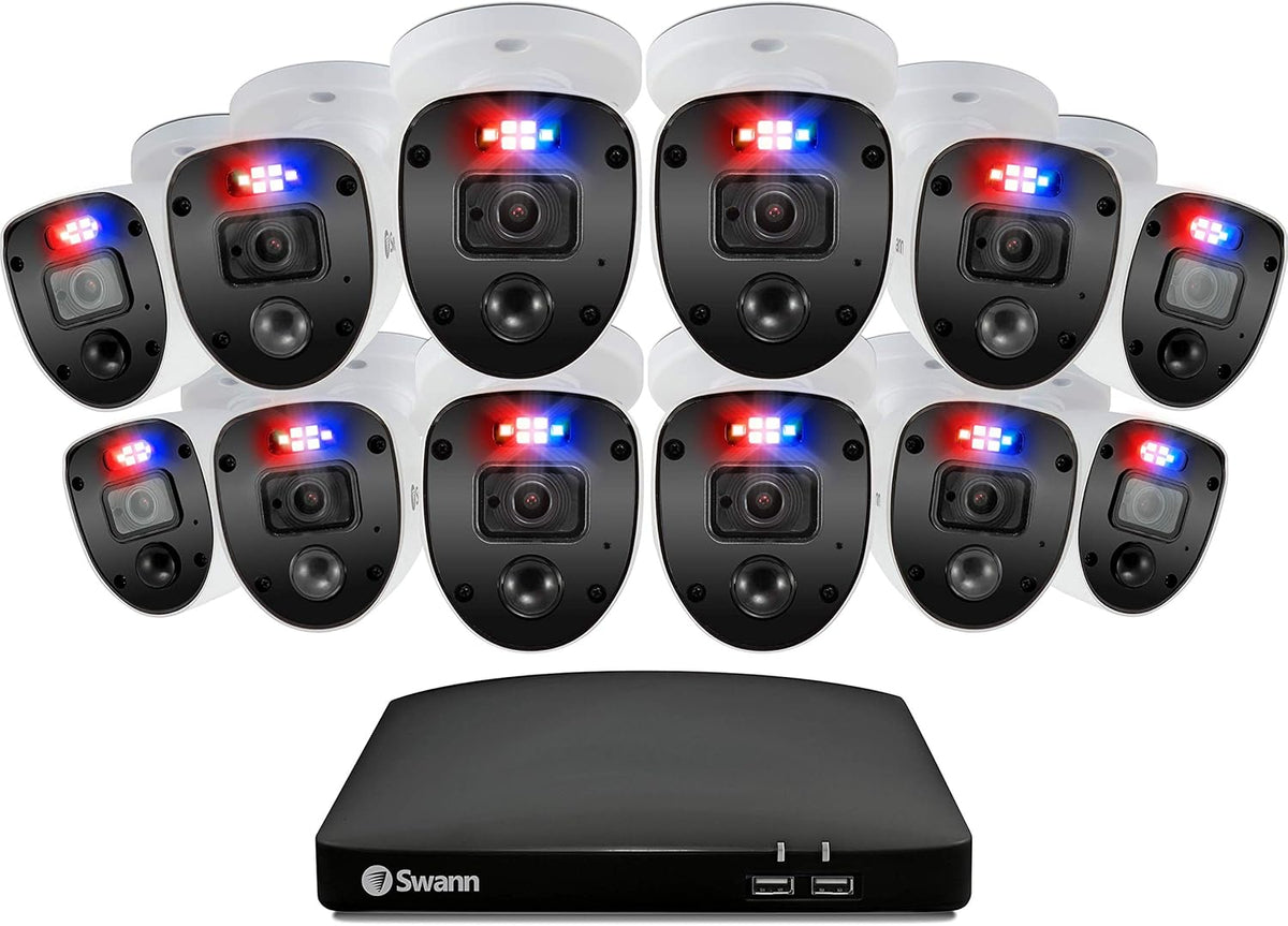 16 Channel 12 Cameras DVR CCTV Wired Surveillance System L210812