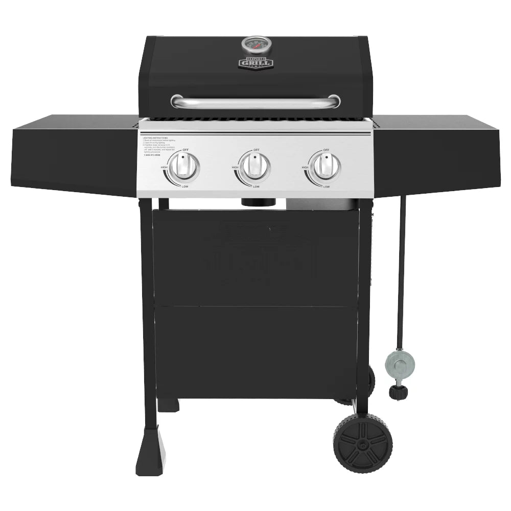 3 Burner Propane Gas Grill in Black F401