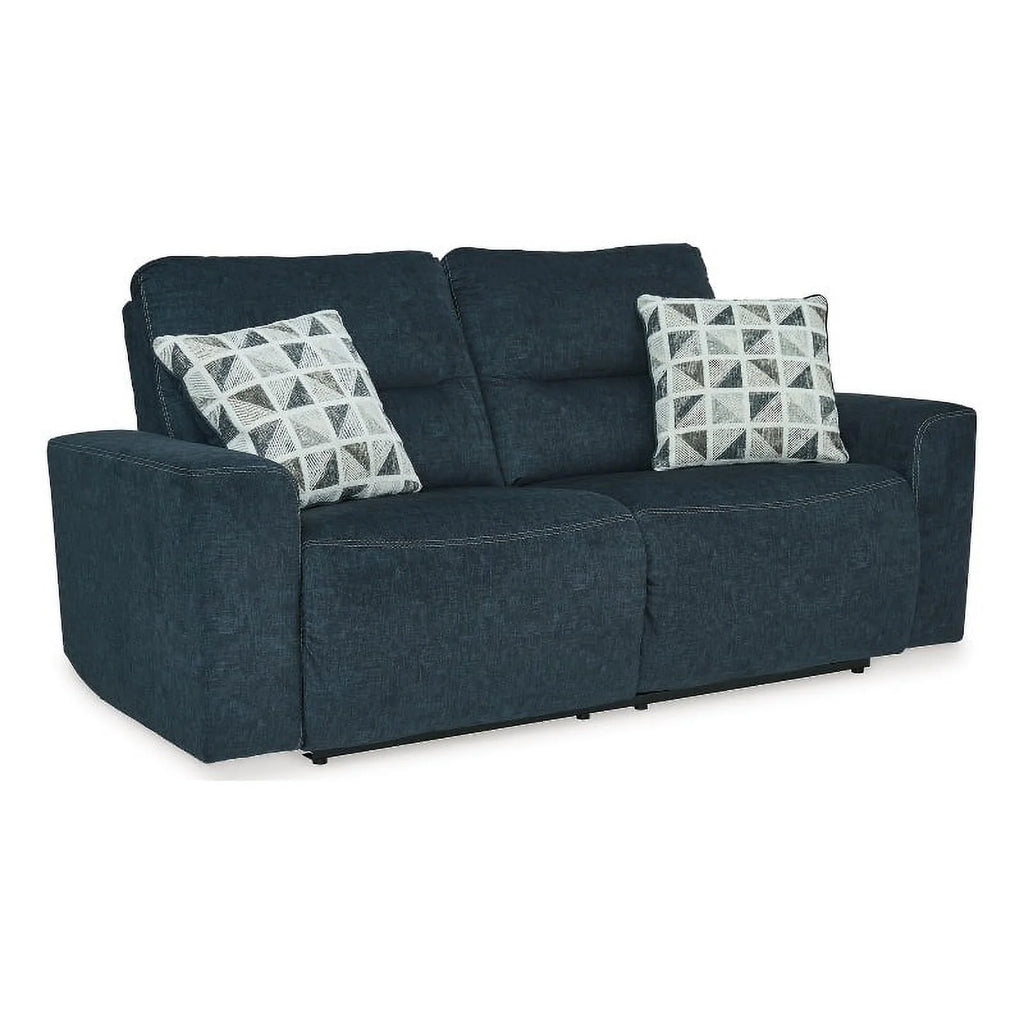 Blue 2-Seat Fabric Power Reclining Sofa P796