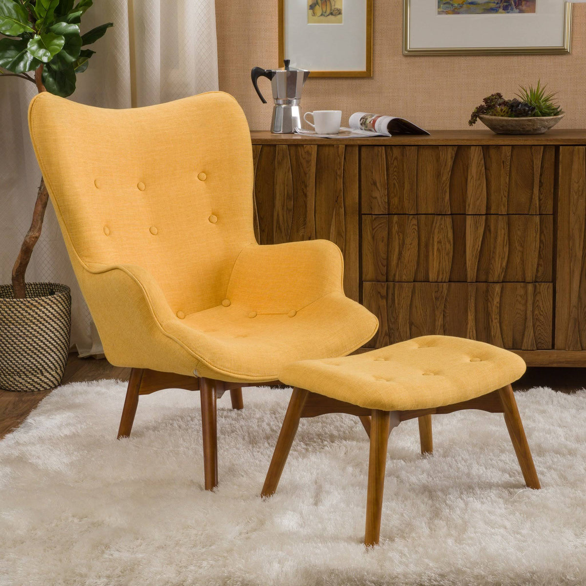 Grey Mid Century Chair Set U338372