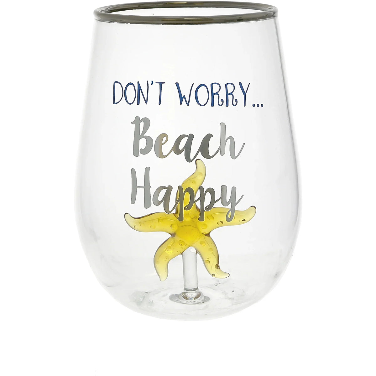 19 oz. Stemless Wine Glass with 3-D Figurine V574