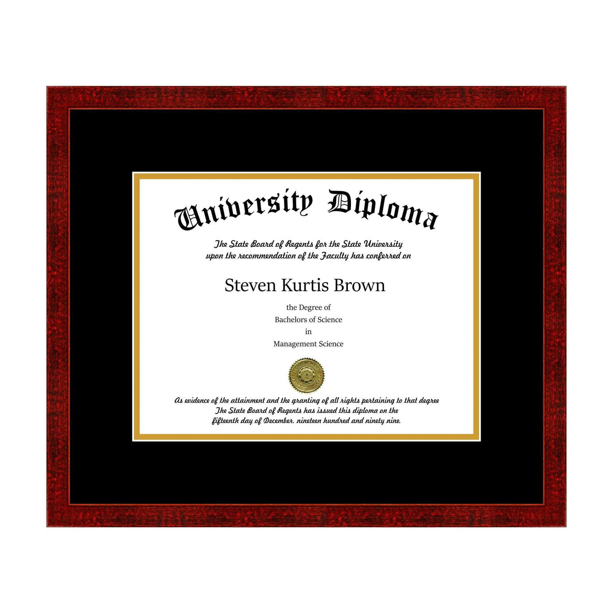 Black 14x22 Tall Diploma Frame with Double Matting W622775