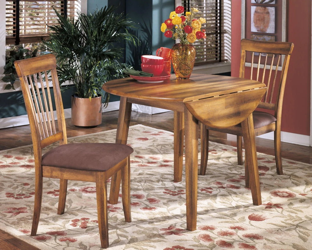 Rustic Brown Round Drop Leaf Table Z202