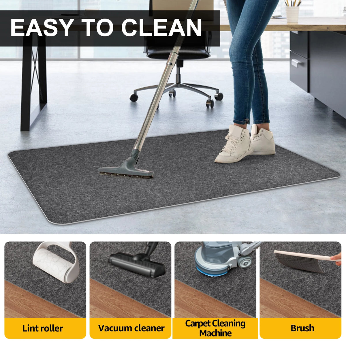 Office Chair Mat for Carpet 55"x35" Hardwood Floor Protector Mat P956