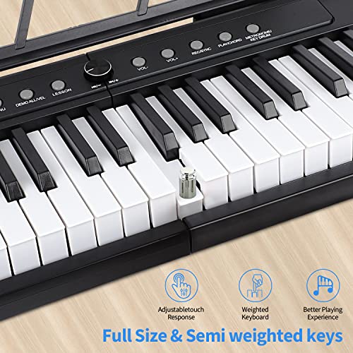 88 Key Semi Weighted Digital Piano with Bluetooth MIDI I7392