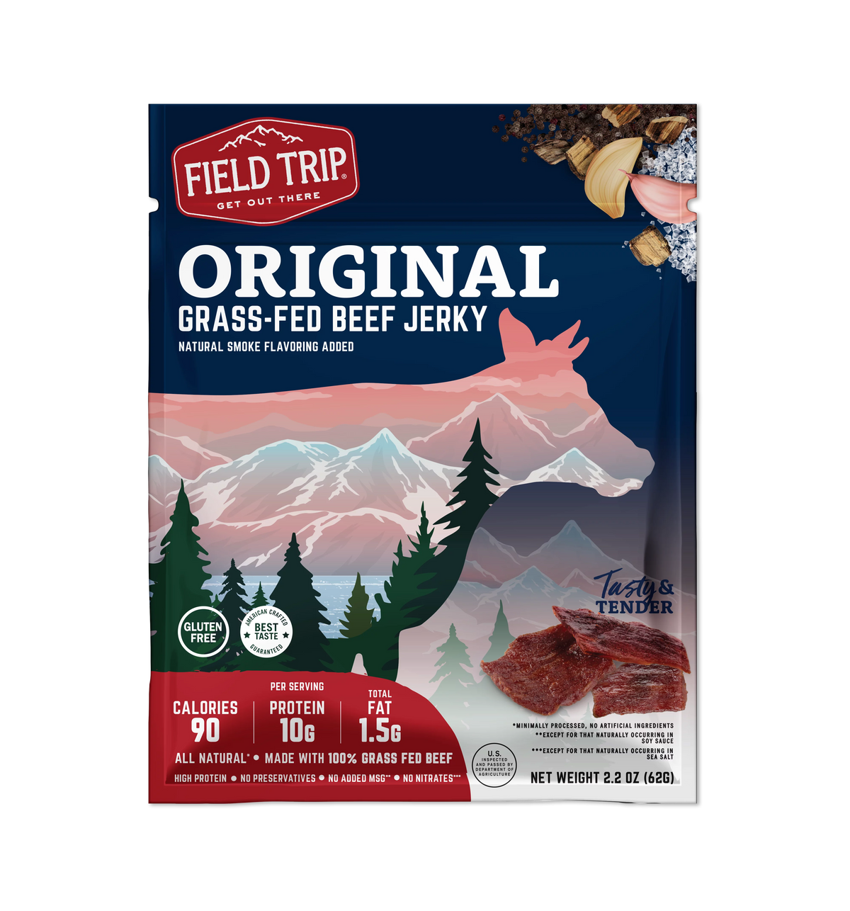Mixed Flavors Jerky 2.2oz 4pk H864