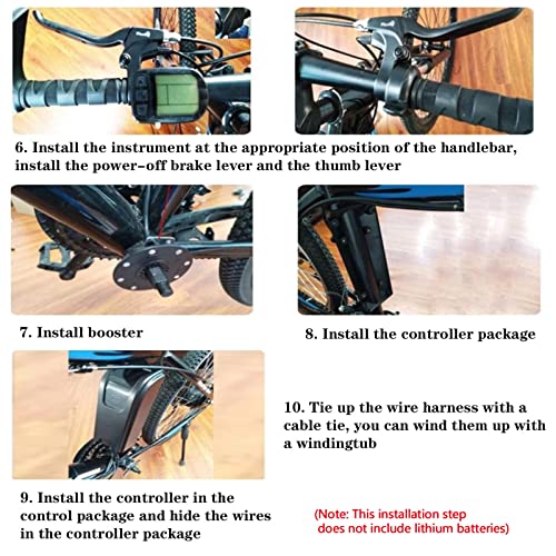 48V 1500W 24in Brushless Non-Gear Hub Motor Kit with LCD3 Display Controller PAS Brake Lever P33315