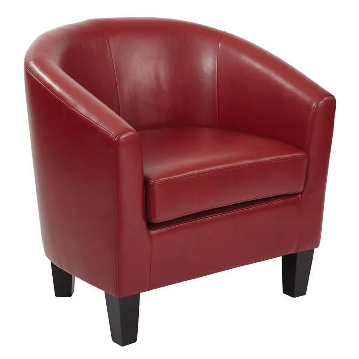 Cranberry Faux Leather Club Chair Z431775