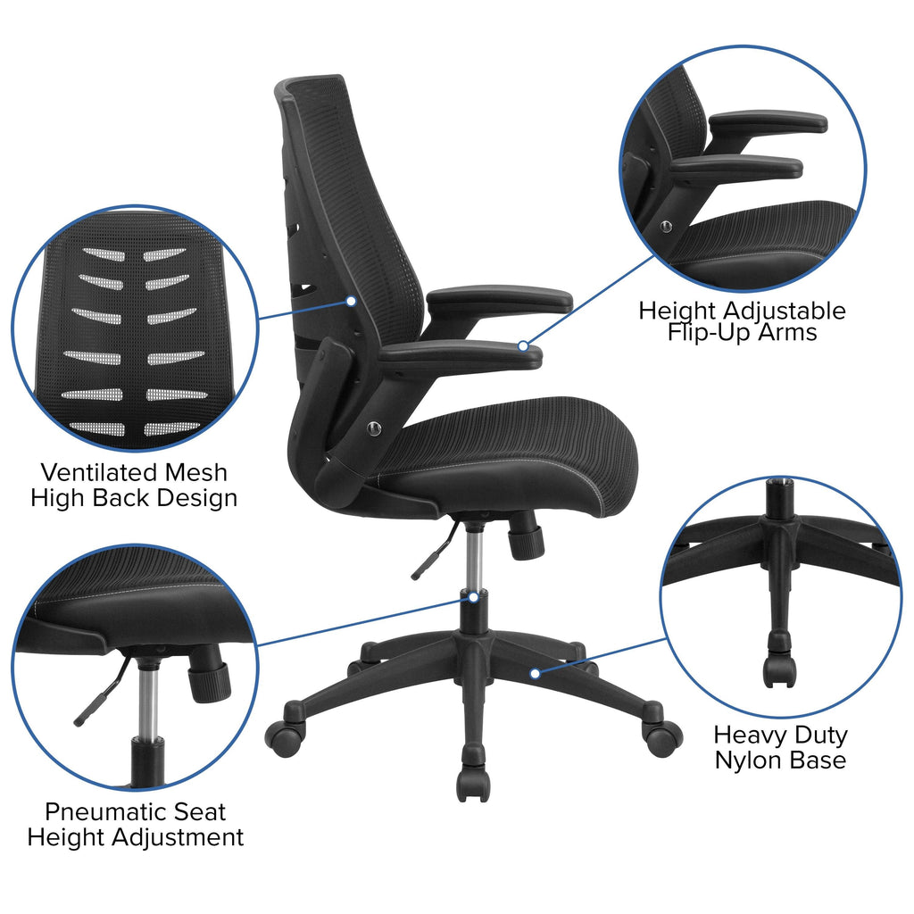 Black Mesh High Back Chair M9804