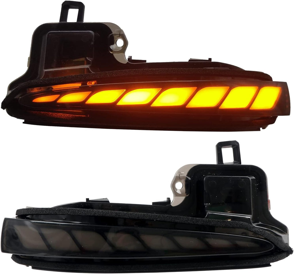 LED Side Mirrors Sequential Dynamic Turn Signal Lights Set of 2 Smoked Black C5217