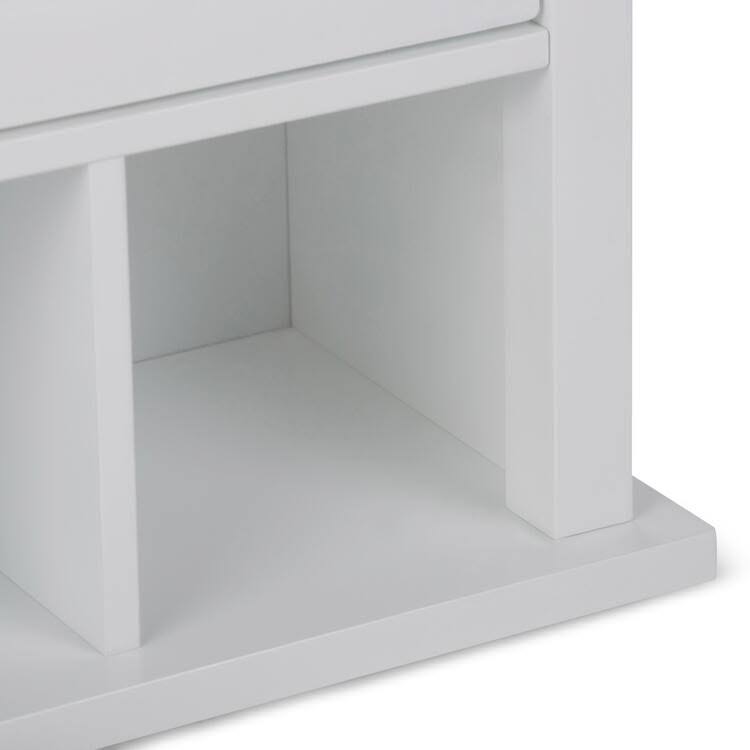 White Two Door Wall Cabinet with Cubbies A976008