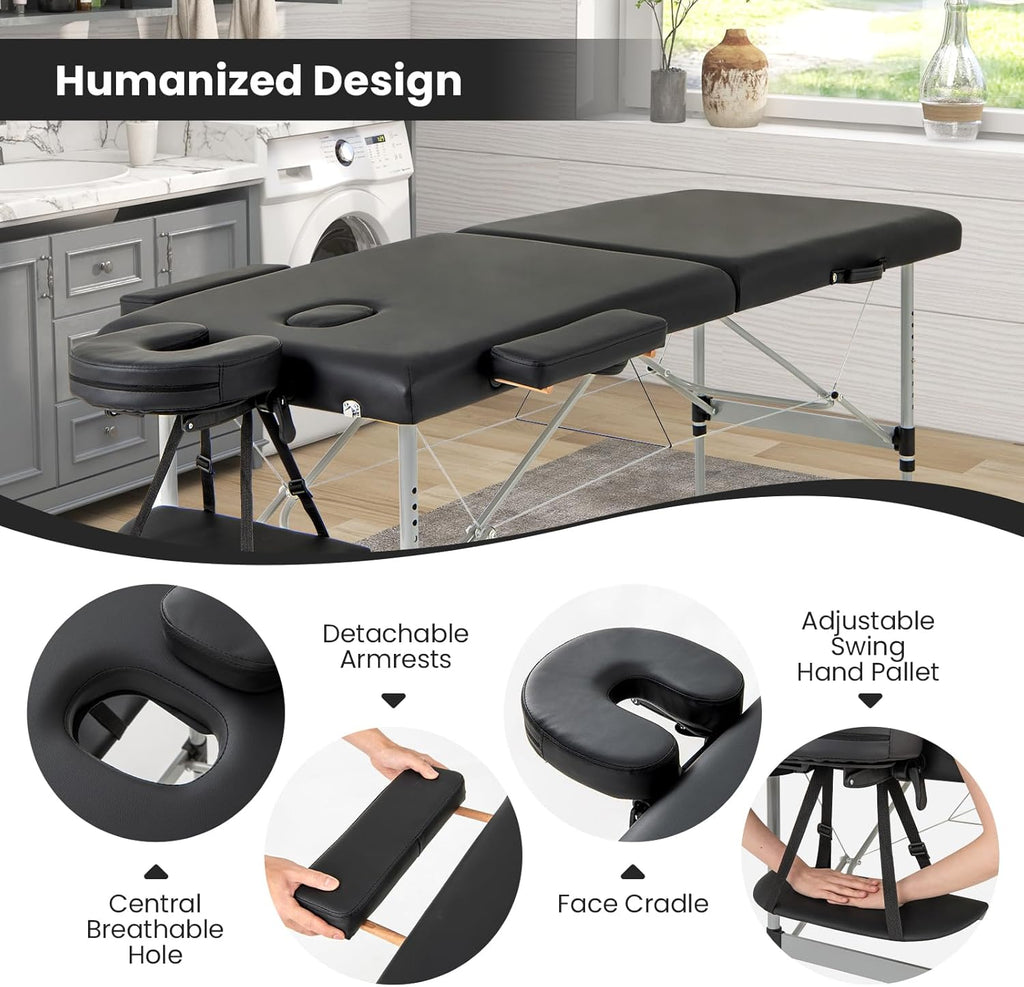 Black Portable Massage Table with Carrying Bag R878700
