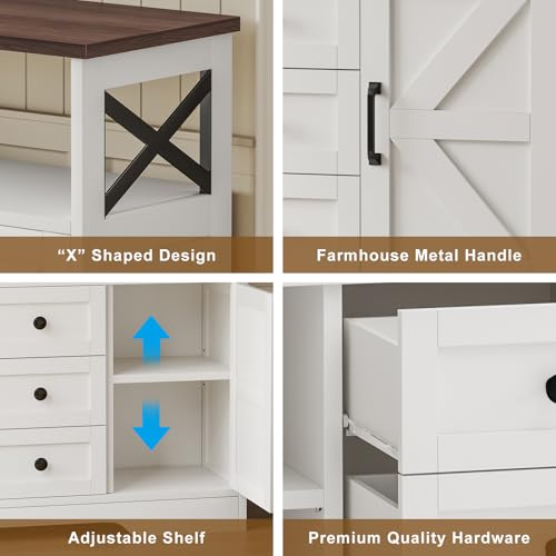 Buffet Cabinet Sideboard with 3 Drawers and 2 Doors O26822