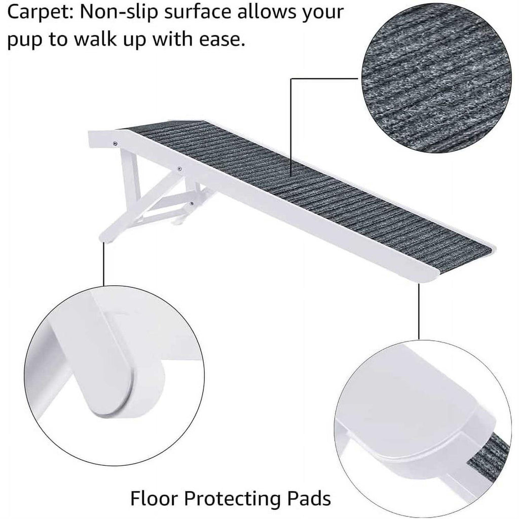 Foldable Wooden Pet Ramp Adjustable Height H90214