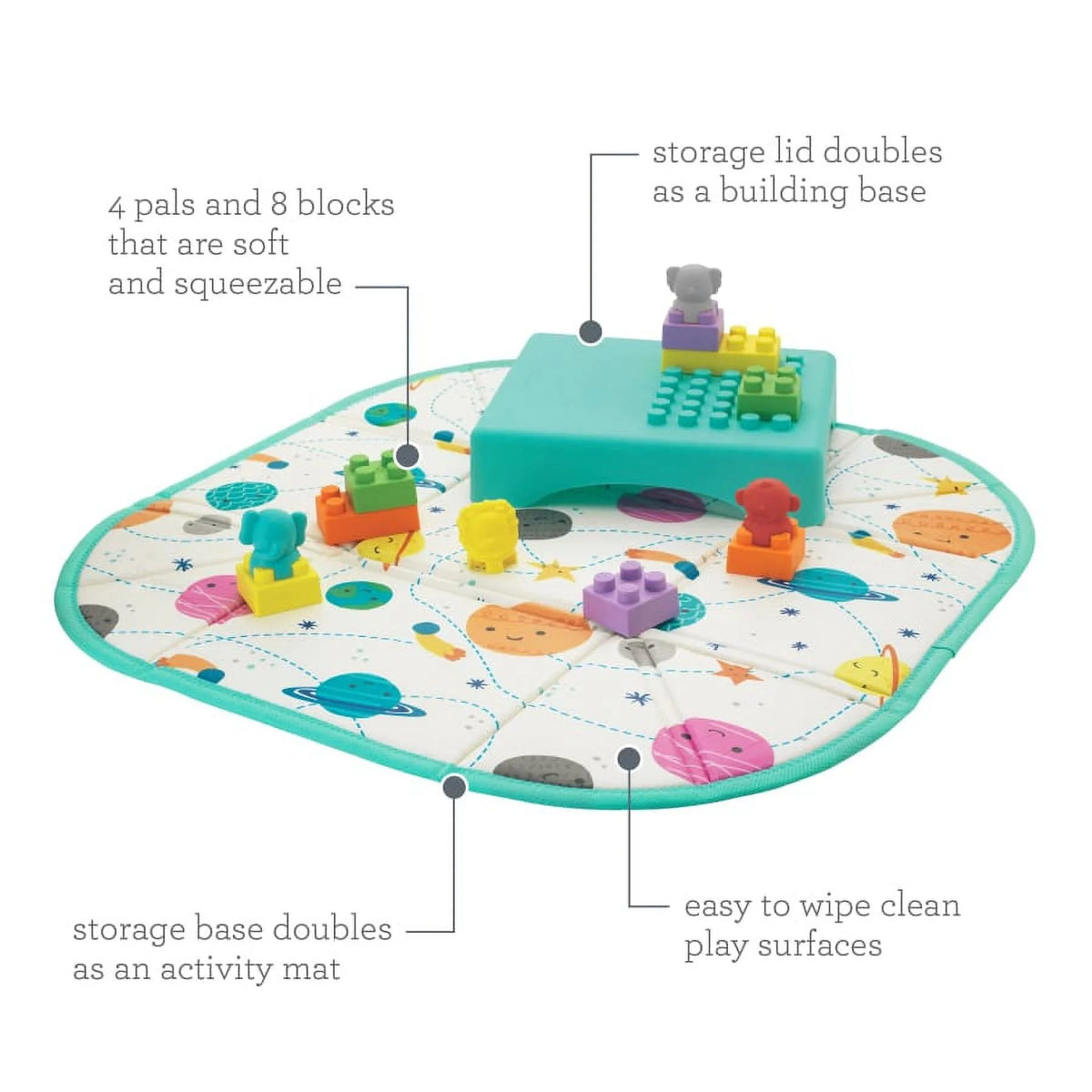 14-Piece Multicolor Building Blocks Activity Station M1519