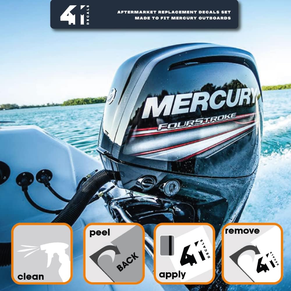 Aftermarket Replacement Outboard Decal Set Pack of 2 N582088