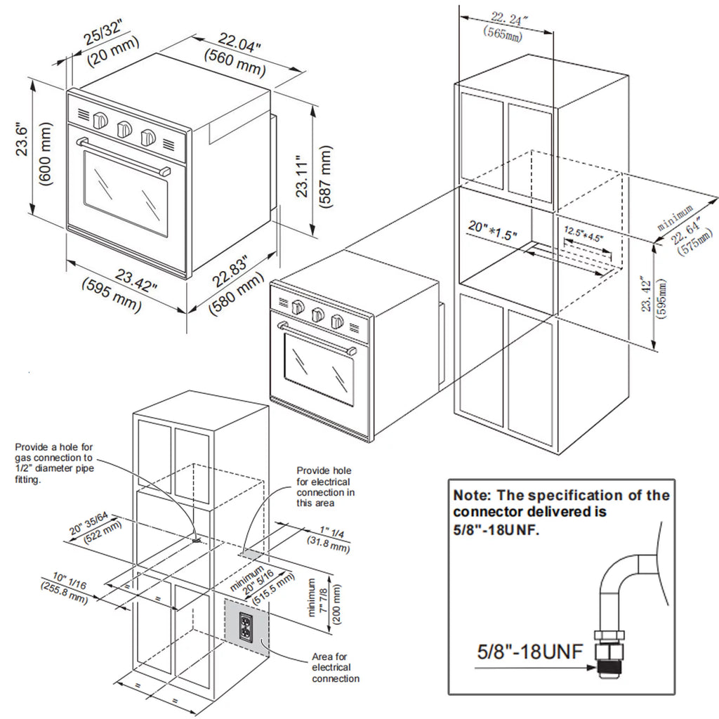 24-inch Single Propane Gas Wall Oven Stainless Steel S932897