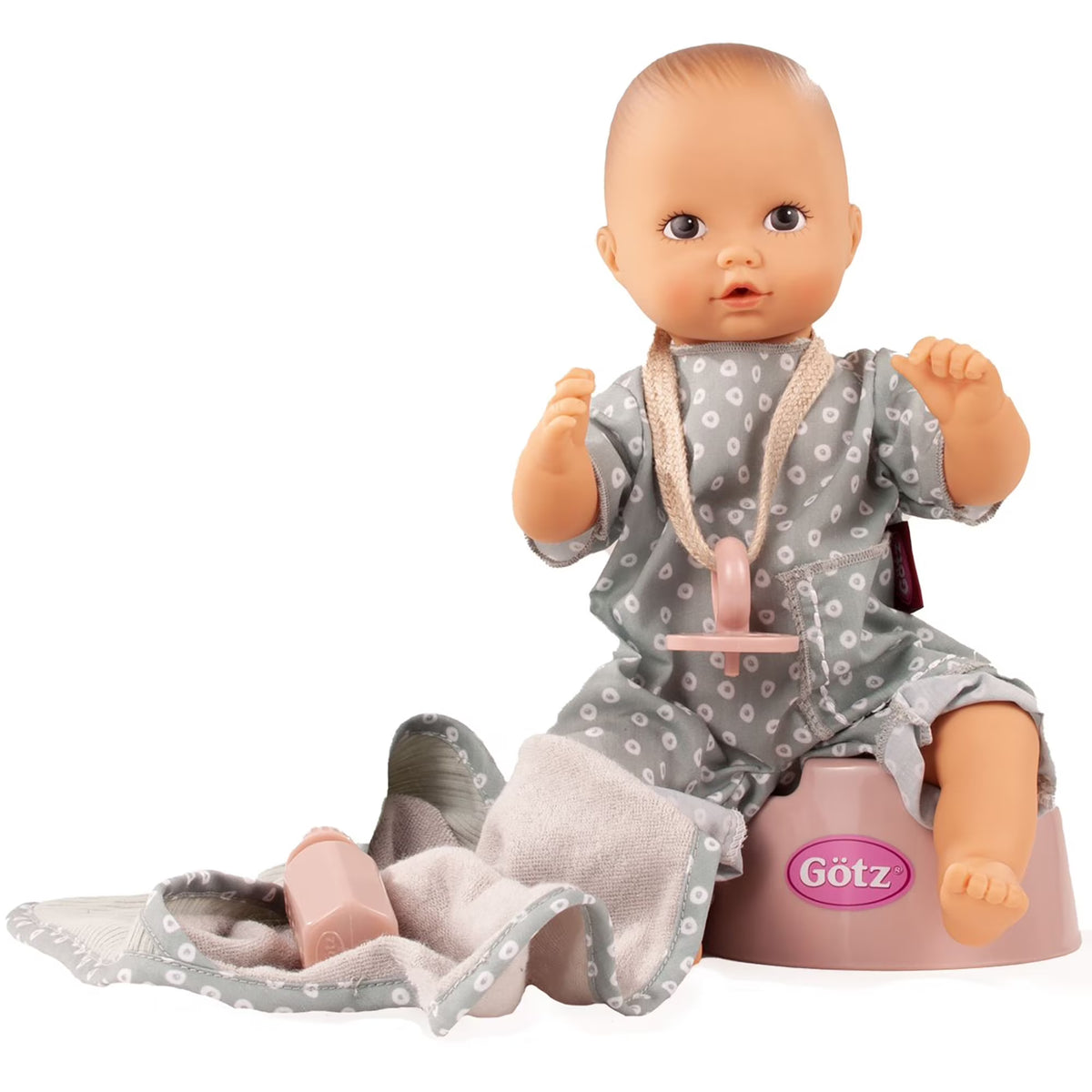 13" Baby Doll with Pacifier, Towel and Potty V153952
