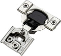12 Pack 6 Pairs 1/2 inch Overlay Soft Close Hinges Satin Nickel Stainless Steel Concealed Hinge S77558
