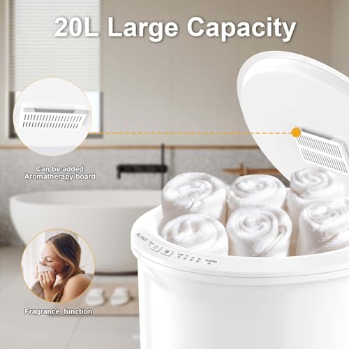 Large Heated Towel Warmer Bucket with Wood Handle H308566