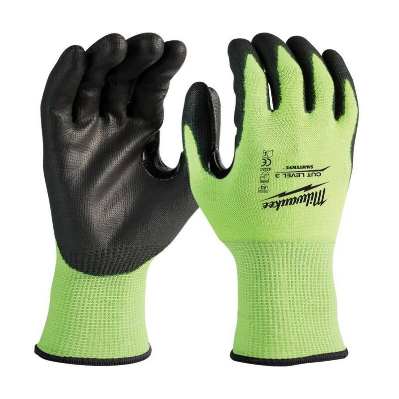 XX-Large High Visibility Cut Resistant Polyurethane Dipped Work Gloves C98374