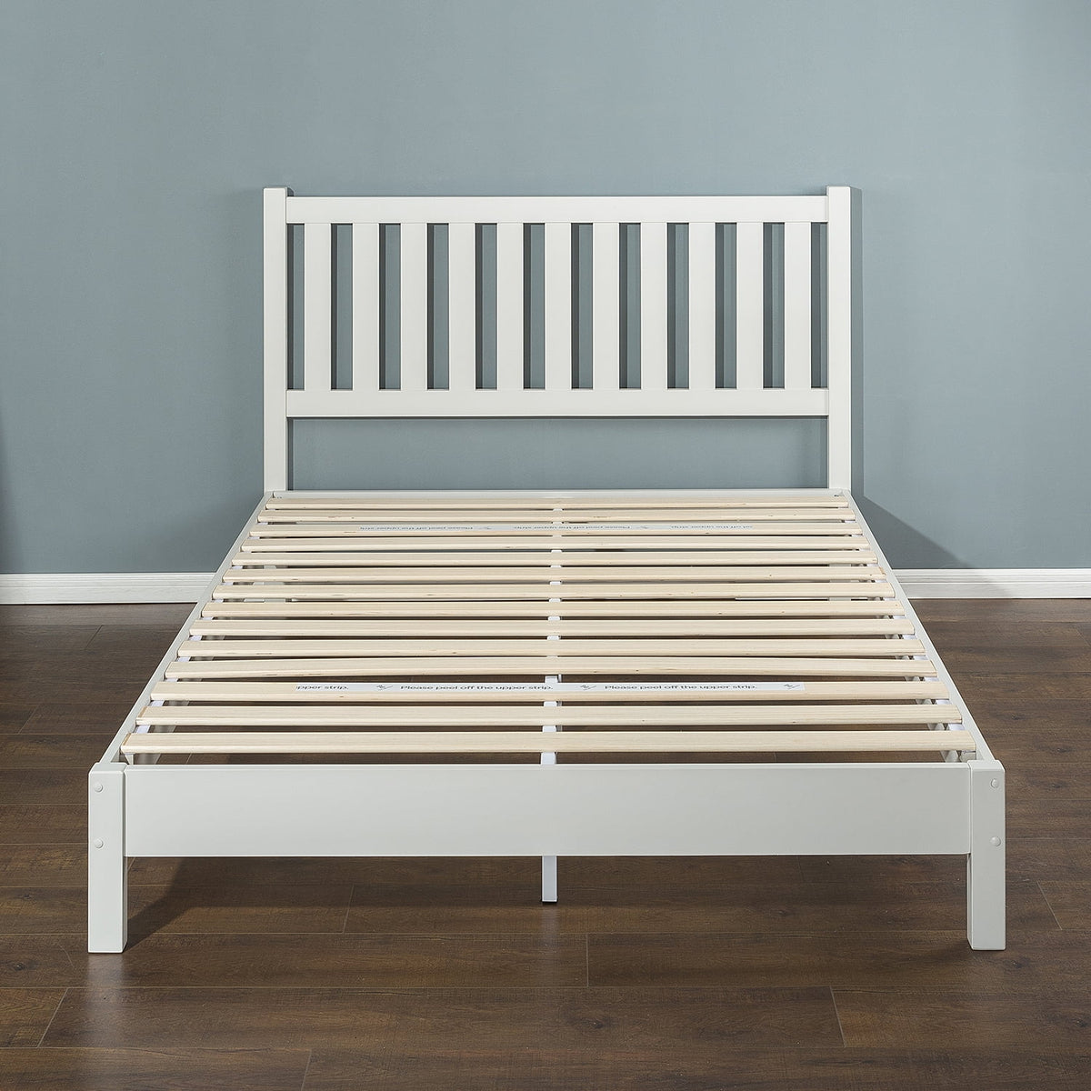 Wood Platform Bed Frame with Headboard, Full A451