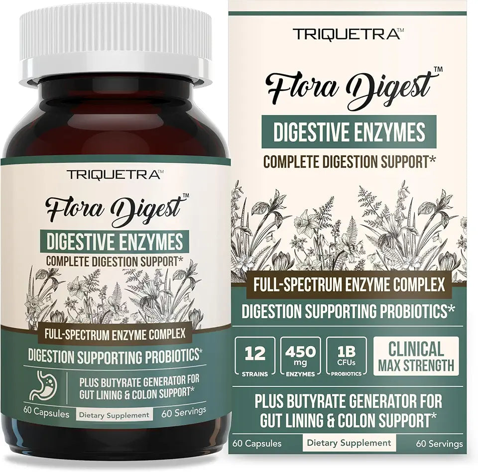 3-in-1 Digestive Enzymes Probiotics Postbiotic 60 Capsules J360