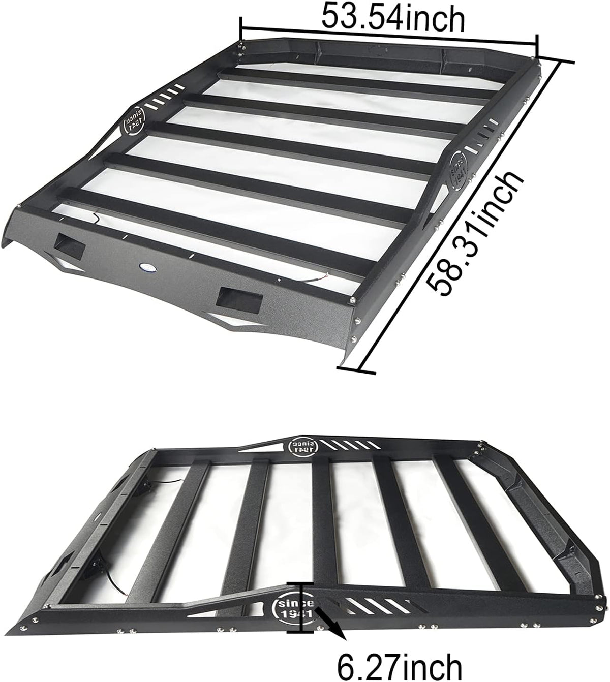Roof Rack Cargo Carrier Basket with Wind Deflector Z297393