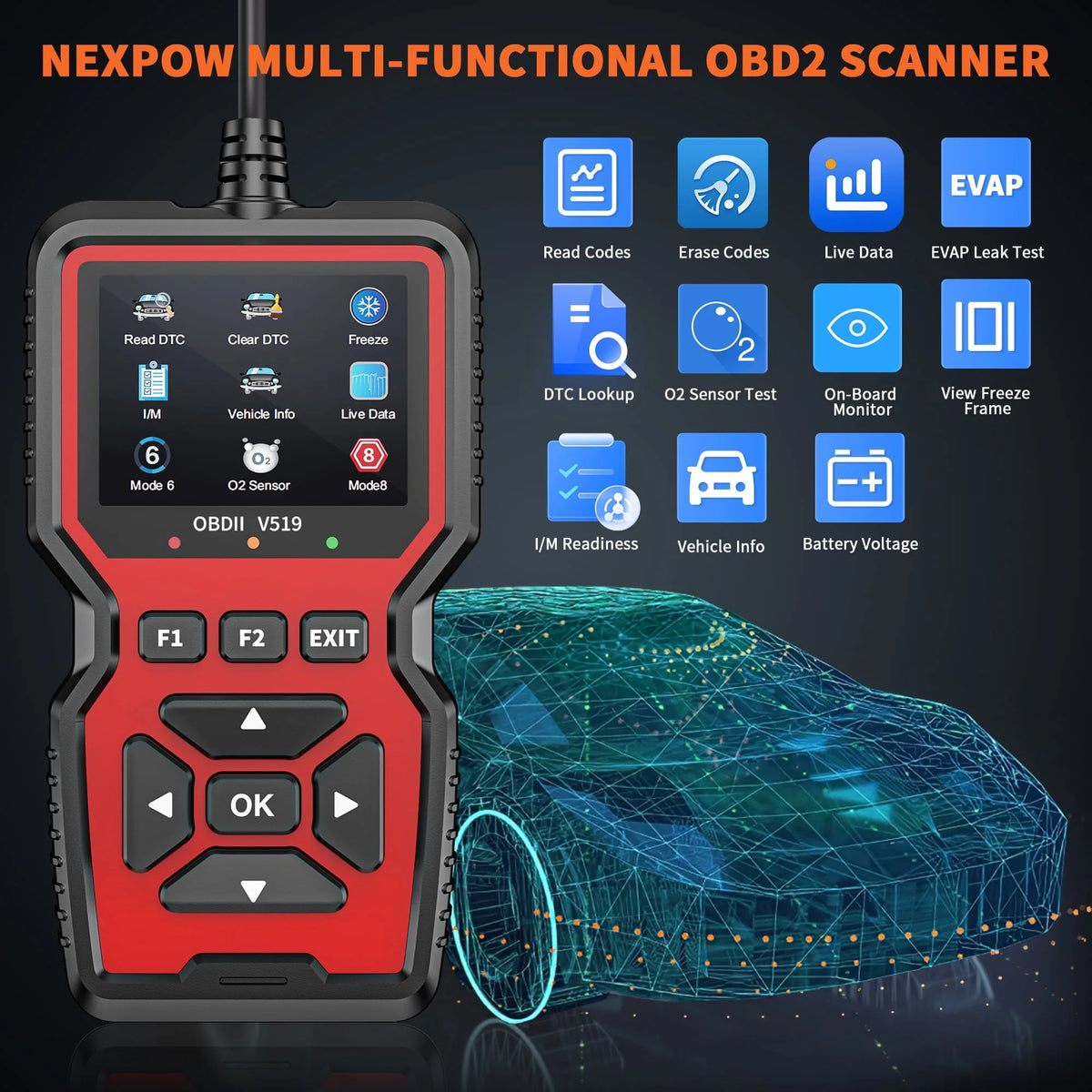 OBD2 Scanner Car Code Reader Diagnostic Tool B119