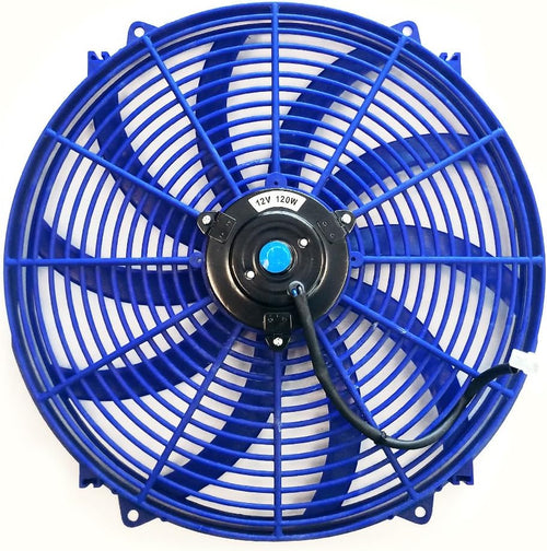 12V Slim Electric Cooling Radiator Fan with Fan Mounting Kit (14 Inch, Black) Pack of 2 F788