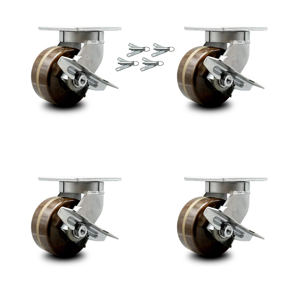 8” x 3” High Temperature Phenolic Swivel Caster O640