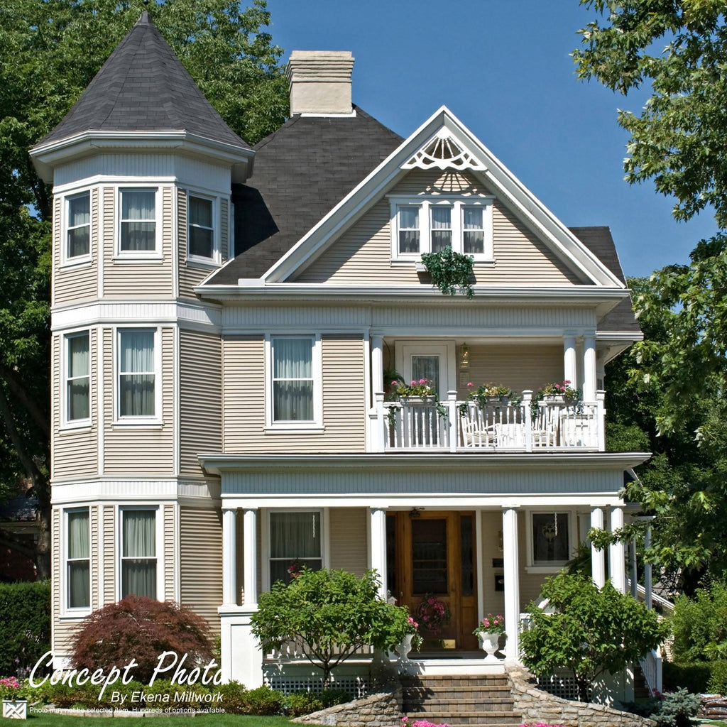 72 inch W x 36 inch H x 1 inch P PVC Gable Pediment B468