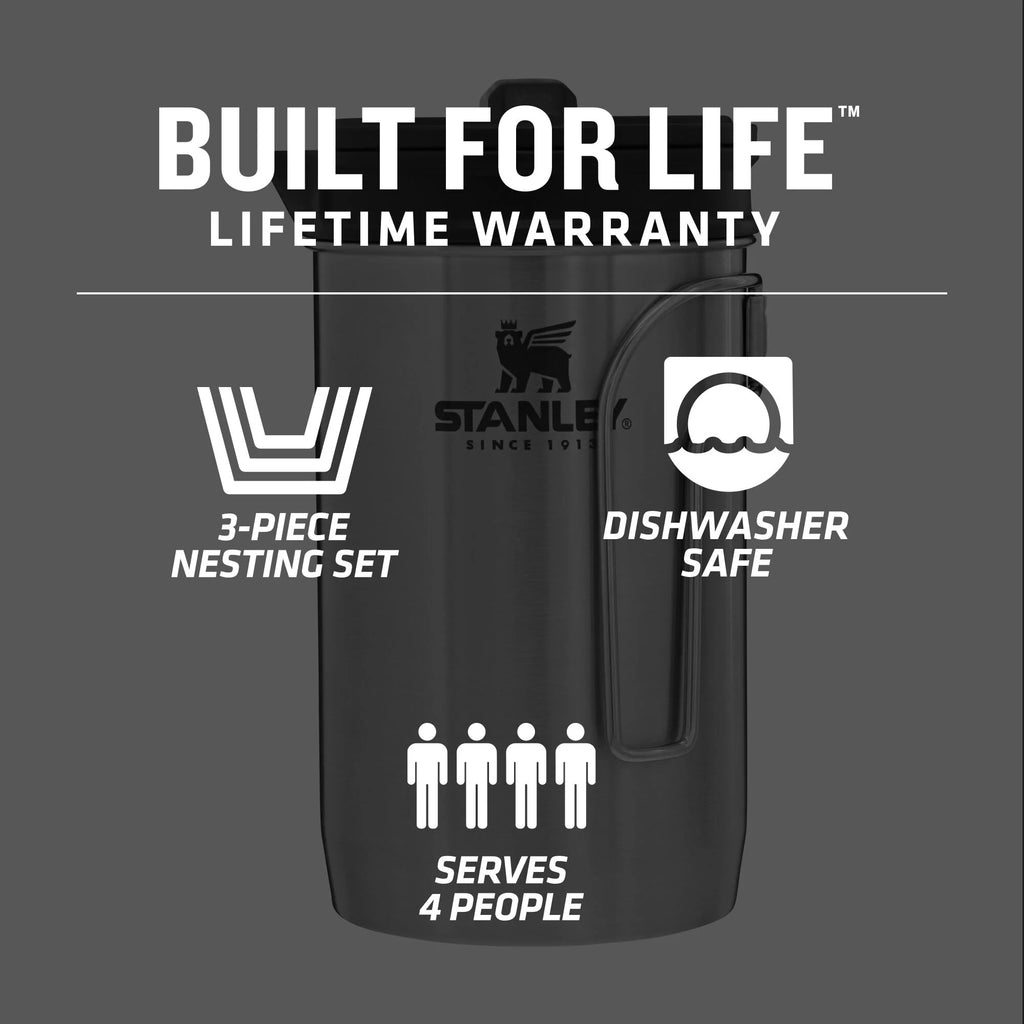 Stainless Steel Camping French Press Coffee Maker, 32 oz V2680