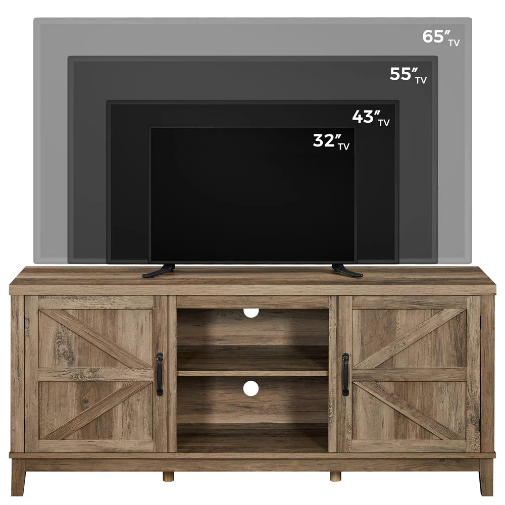 Rustic Oak Storage TV Stand B36434