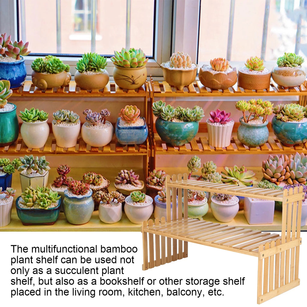 2-Tier Wooden Plant Stand H348
