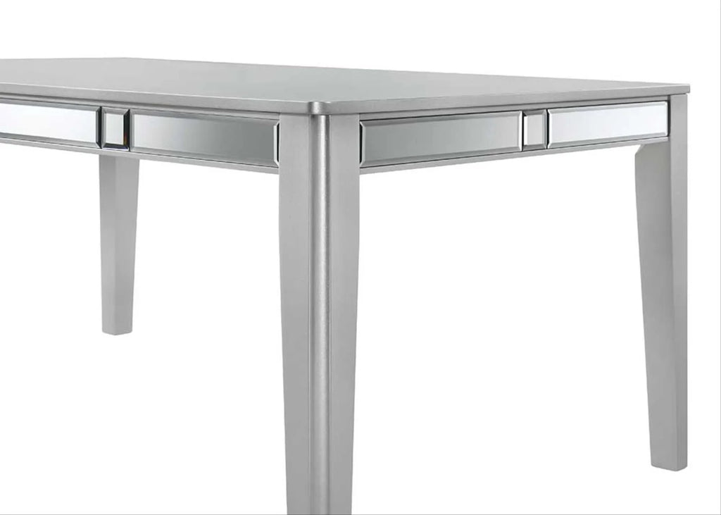 Grey Silver Dining Table Set for 6 C45680