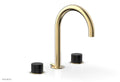 Satin Brass Widespread Bathroom Faucet with Drain Assembly B819